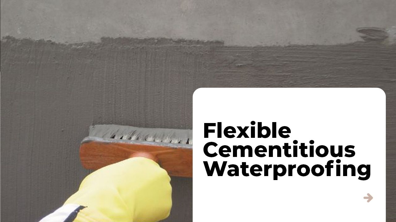Flexible cementious waterproofing.